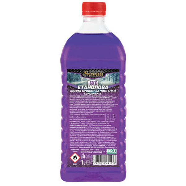 Снимка на Течност за чистачки концентрат ЕТАНОЛ SEVAN 1л. -60C