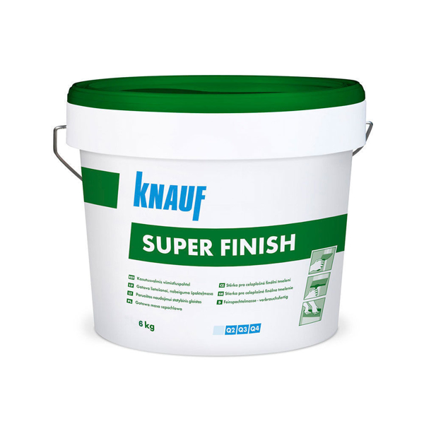 Снимка на Шпакловка и универсален готов фугопълнител Super Finish - 6 кг - Knauf - 550171