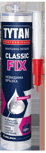 Снимка на Лепило Tytan Classic Fix монтажно прозрачно - 310мл. - Tytan