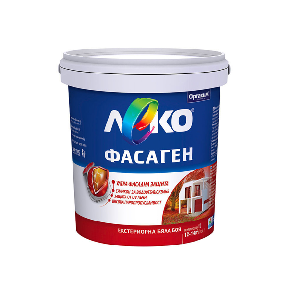 Снимка на ЛЕКО Фасаген ултра бял - 1л - Оргахим - 21-100557