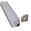 Снимка на Объл ъглов алуминиев профил с капак за LED лента - 1m - мат