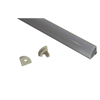 Снимка на Объл ъглов алуминиев профил с капак за LED лента - 1m - мат