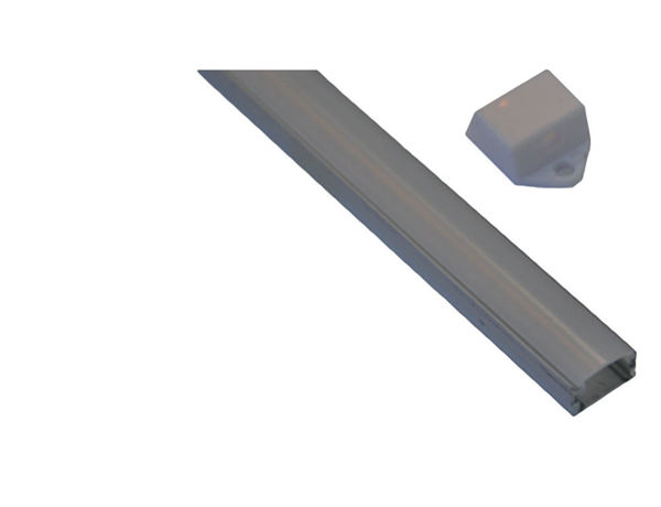 Снимка на Прав П-образен Алуминиев Профил с капак за LED лента - 1м - мат