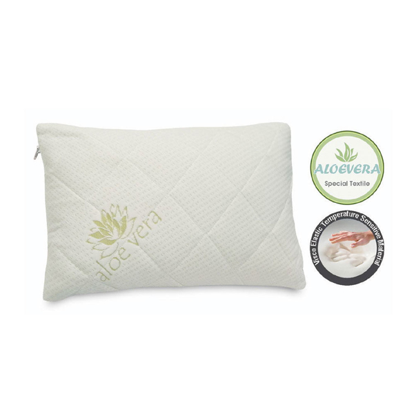 Снимка на Възглавница Aloe S от обемни частици мемори пяна 62х42х12